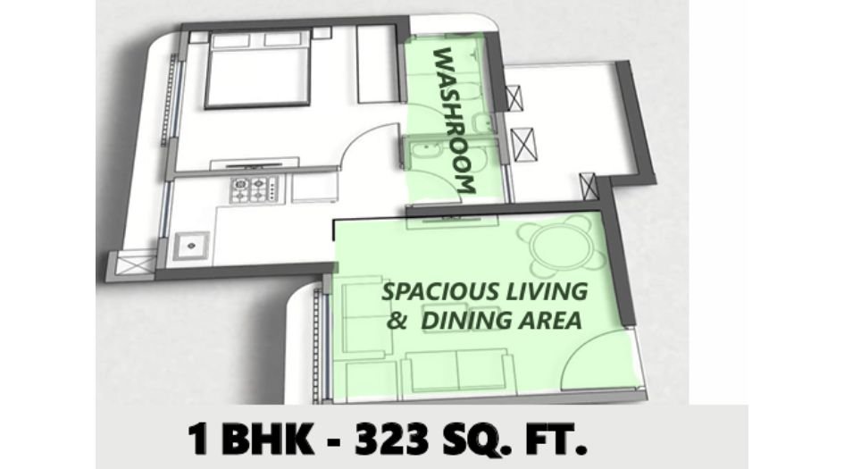 Growth-Housing-Floor-Plan-1 BHK-323 Sqft